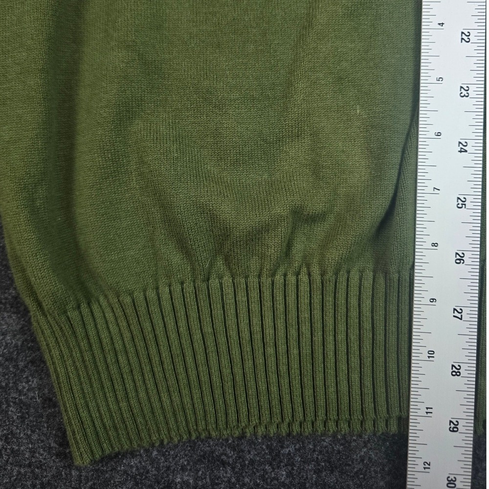 London House Men's Green Maroon Hilfiger Golf Sweater 1/4 Zip Preppy Size 2XL - Picture 8 of 11